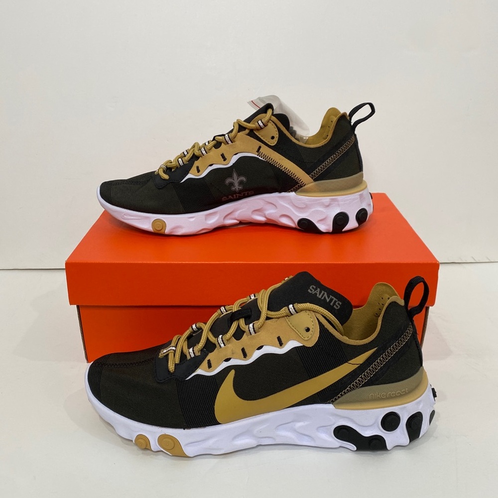 NEW Nike React Men’s 8.5 New Orleans Saints Rare Shoes